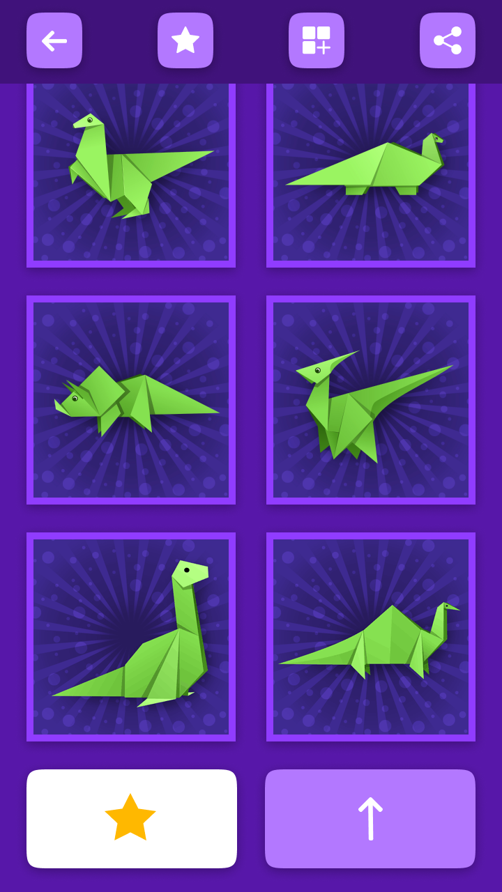 اسکرین شات 4 برنامه Origami Dinosaurs And Dragons
