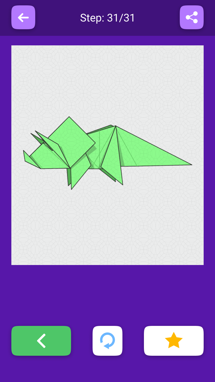 اسکرین شات 8 برنامه Origami Dinosaurs And Dragons