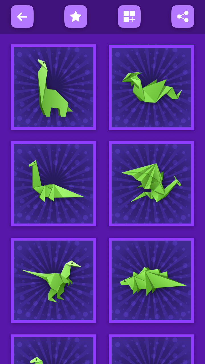 اسکرین شات 3 برنامه Origami Dinosaurs And Dragons