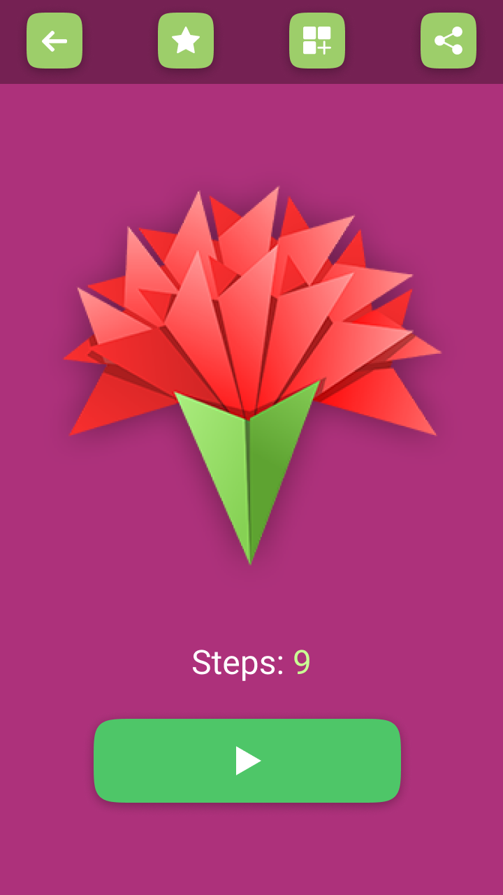اسکرین شات 4 برنامه Origami Flowers From Paper