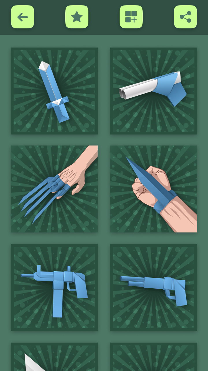 اسکرین شات 3 برنامه Origami Weapons Instructions