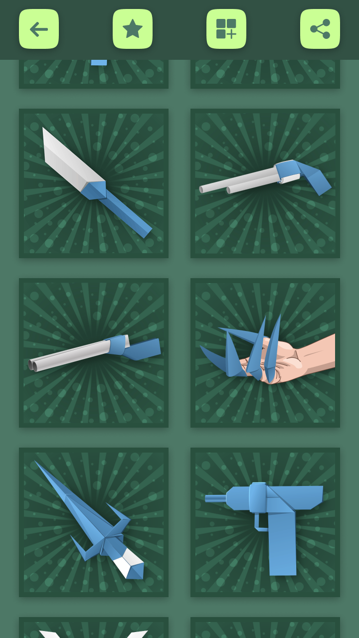 اسکرین شات 4 برنامه Origami Weapons Instructions