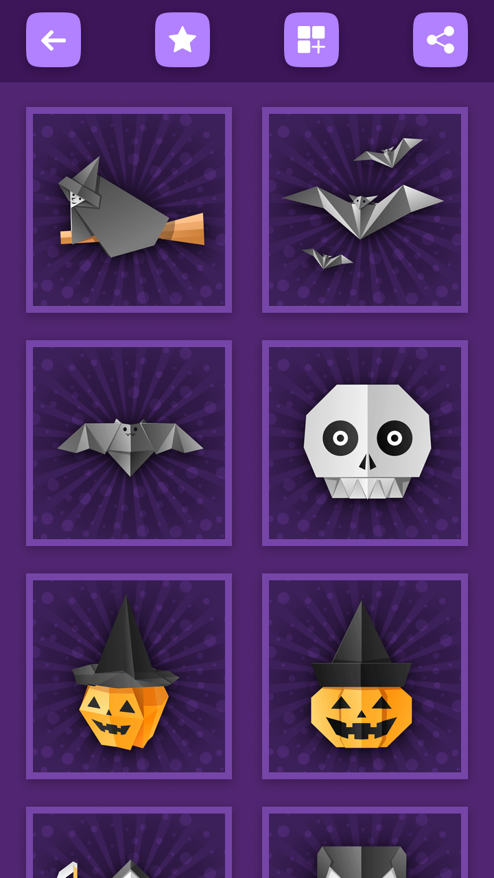 اسکرین شات 3 برنامه Origami Halloween From Paper