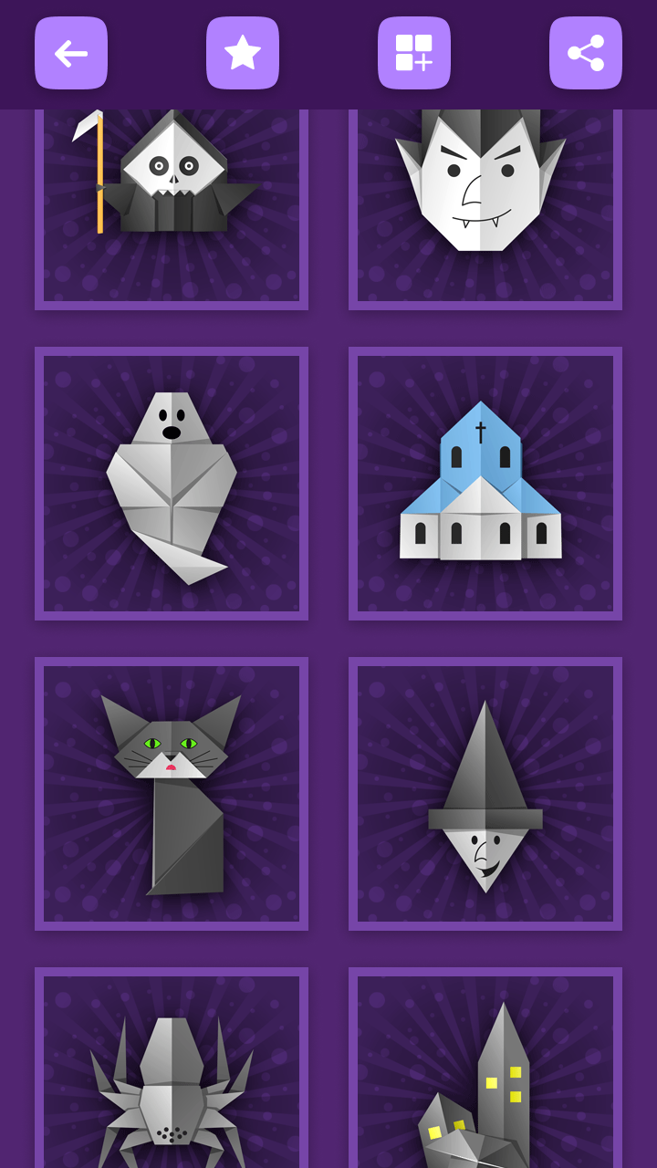 اسکرین شات 4 برنامه Origami Halloween From Paper