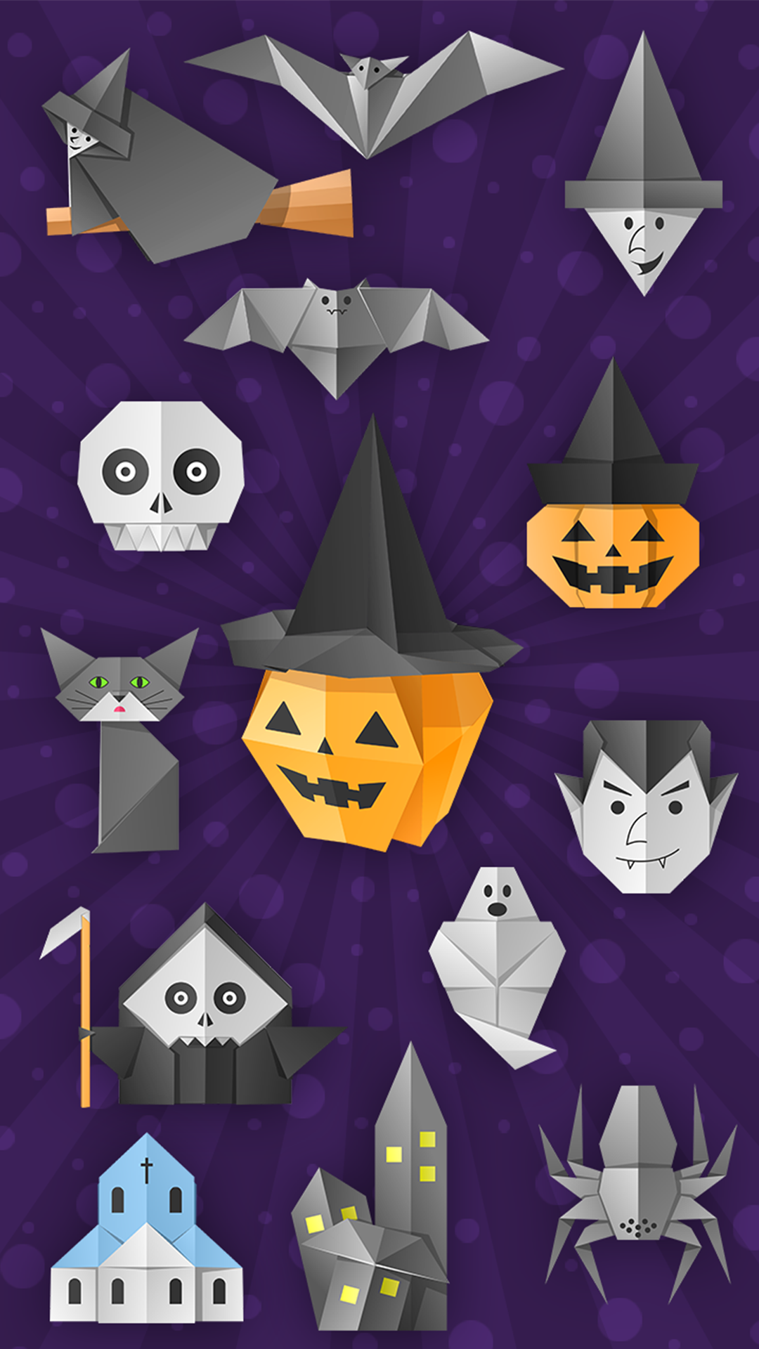 اسکرین شات 1 برنامه Origami Halloween From Paper