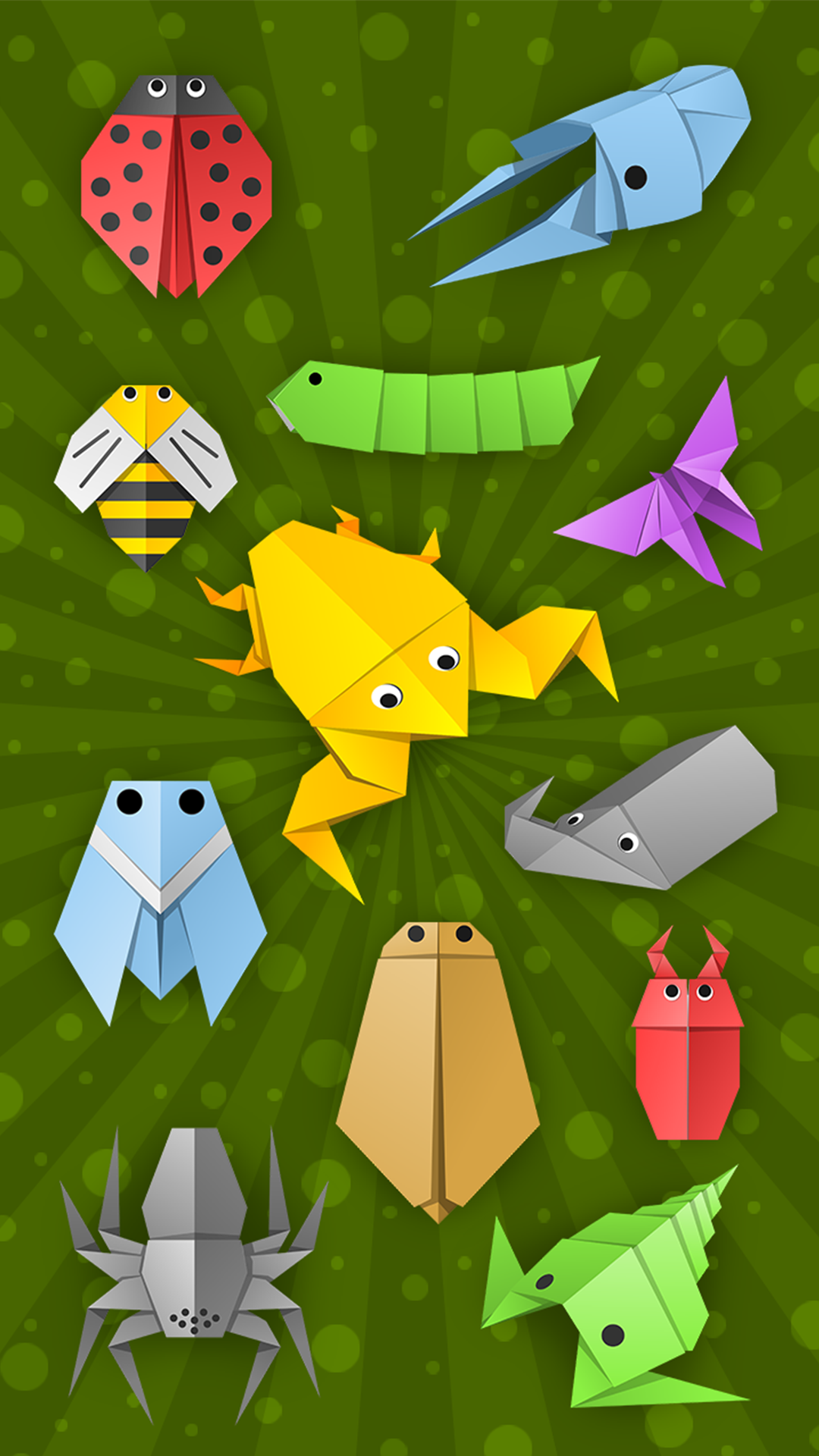 اسکرین شات 1 برنامه Origami Paper Insects