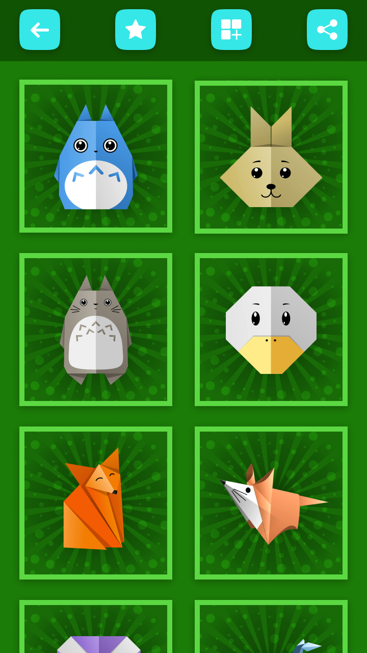 اسکرین شات 2 برنامه Origami for kids: easy schemes