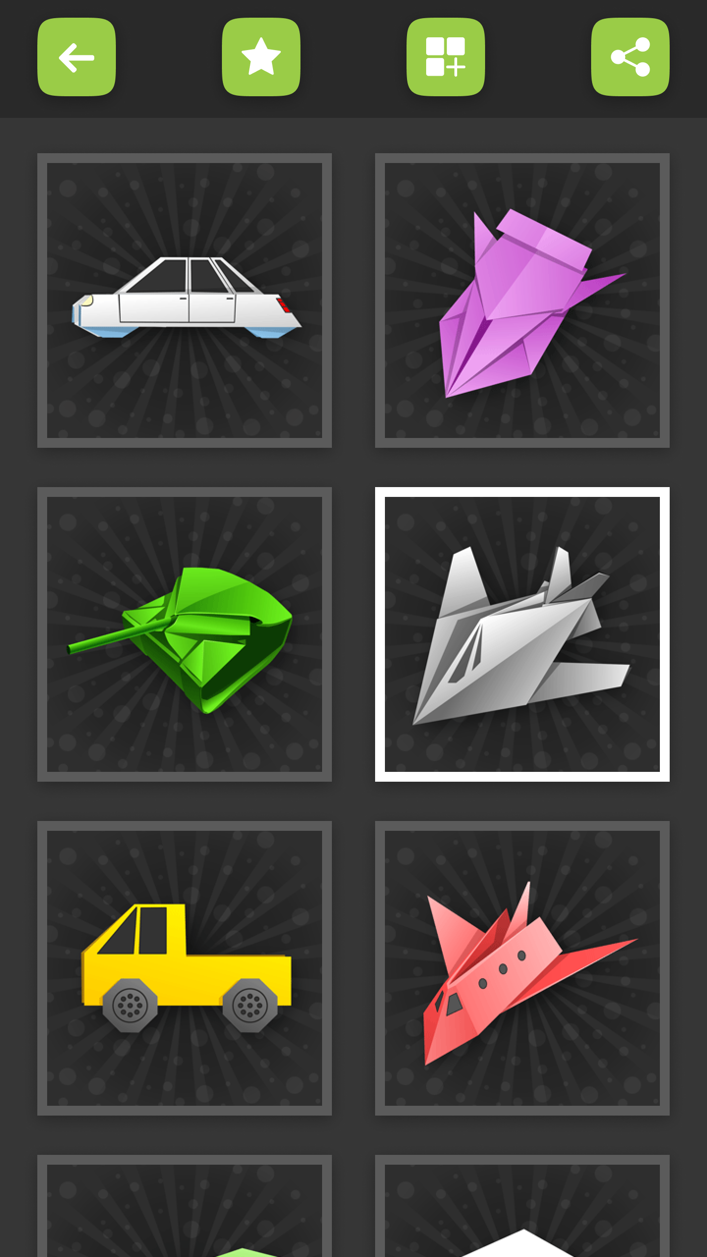 اسکرین شات 3 برنامه Origami Paper Vehicles