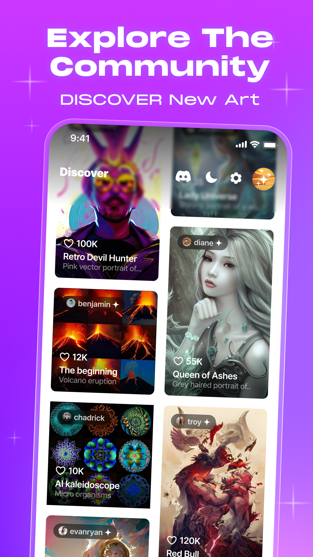 اسکرین شات 4 برنامه WOMBO Dream - AI Art Generator