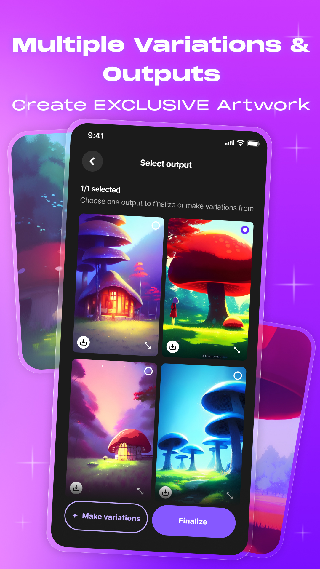 اسکرین شات 2 برنامه WOMBO Dream - AI Art Generator