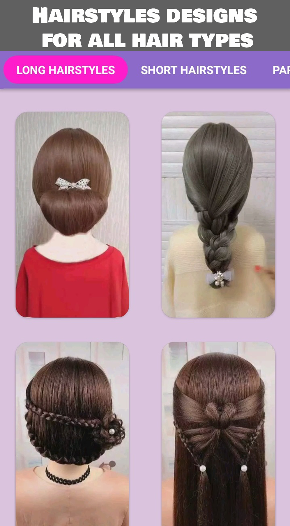 اسکرین شات 1 برنامه Girls Hairstyle Step By Step