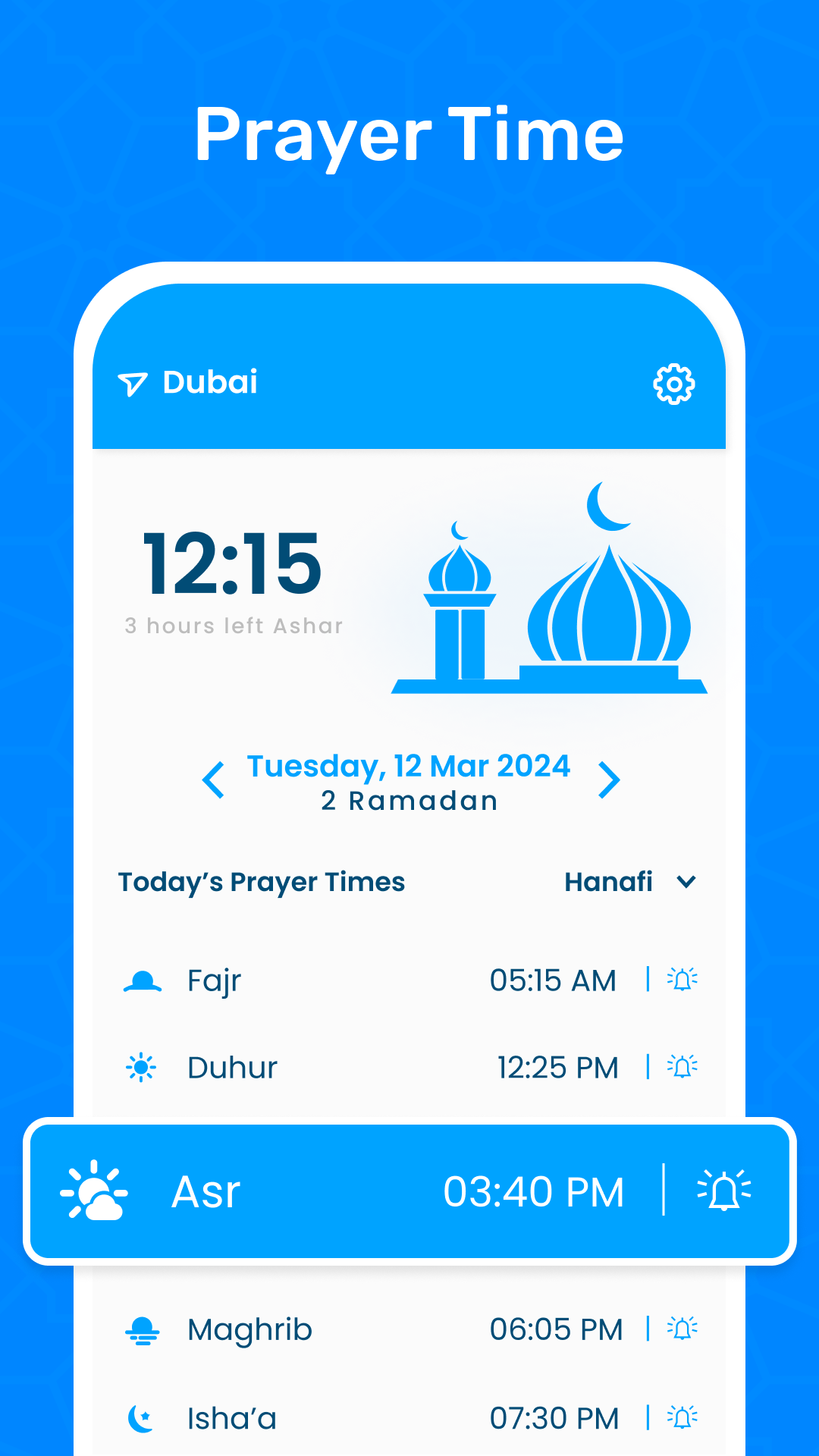 اسکرین شات 5 برنامه Qibla Finder & Prayer timings