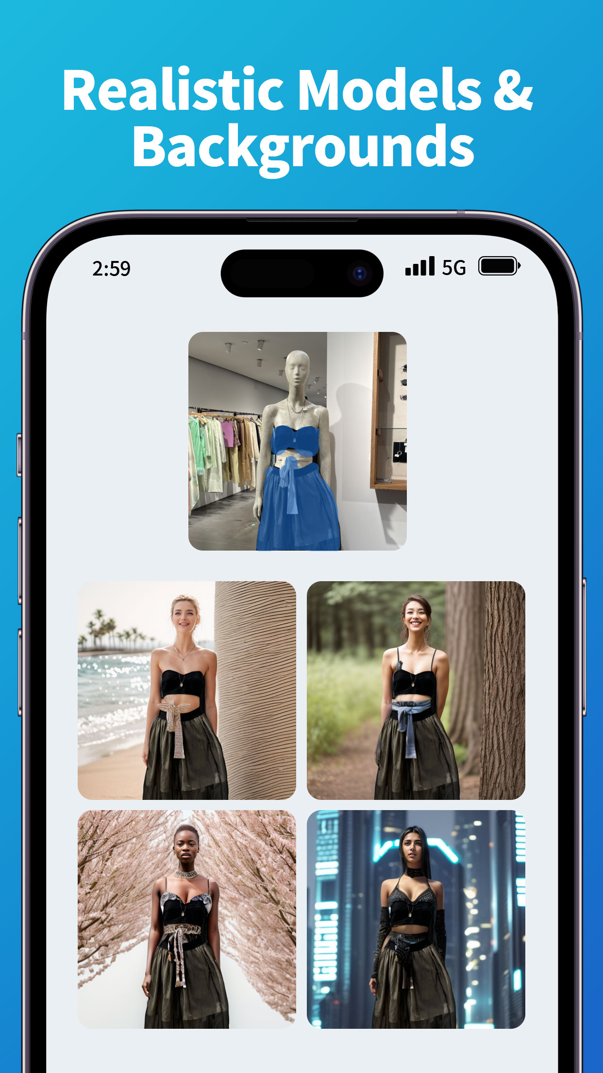 اسکرین شات 1 برنامه VogueShot: AI Fashion Studio