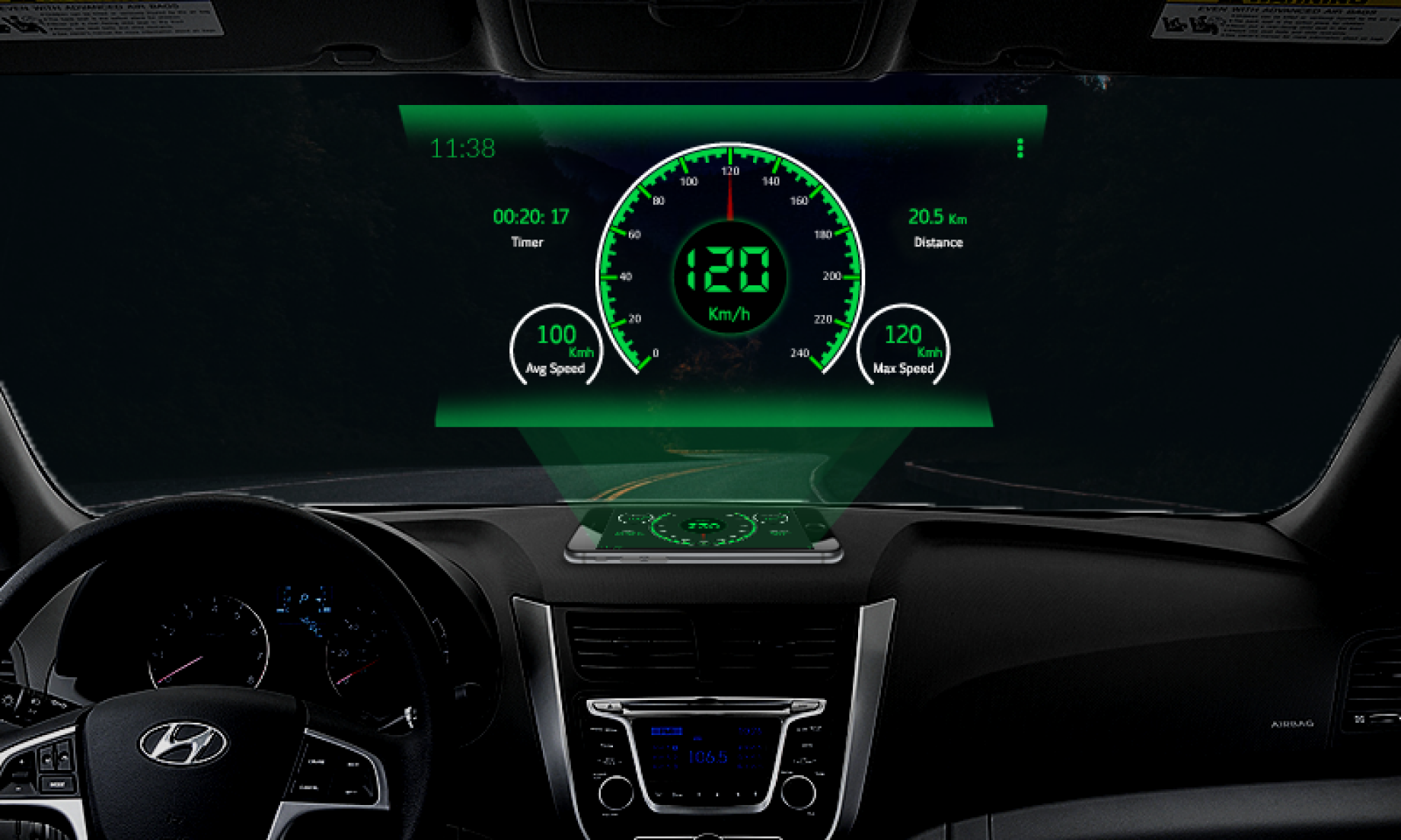 اسکرین شات 1 برنامه GPS Speedometer HUD - Odometer
