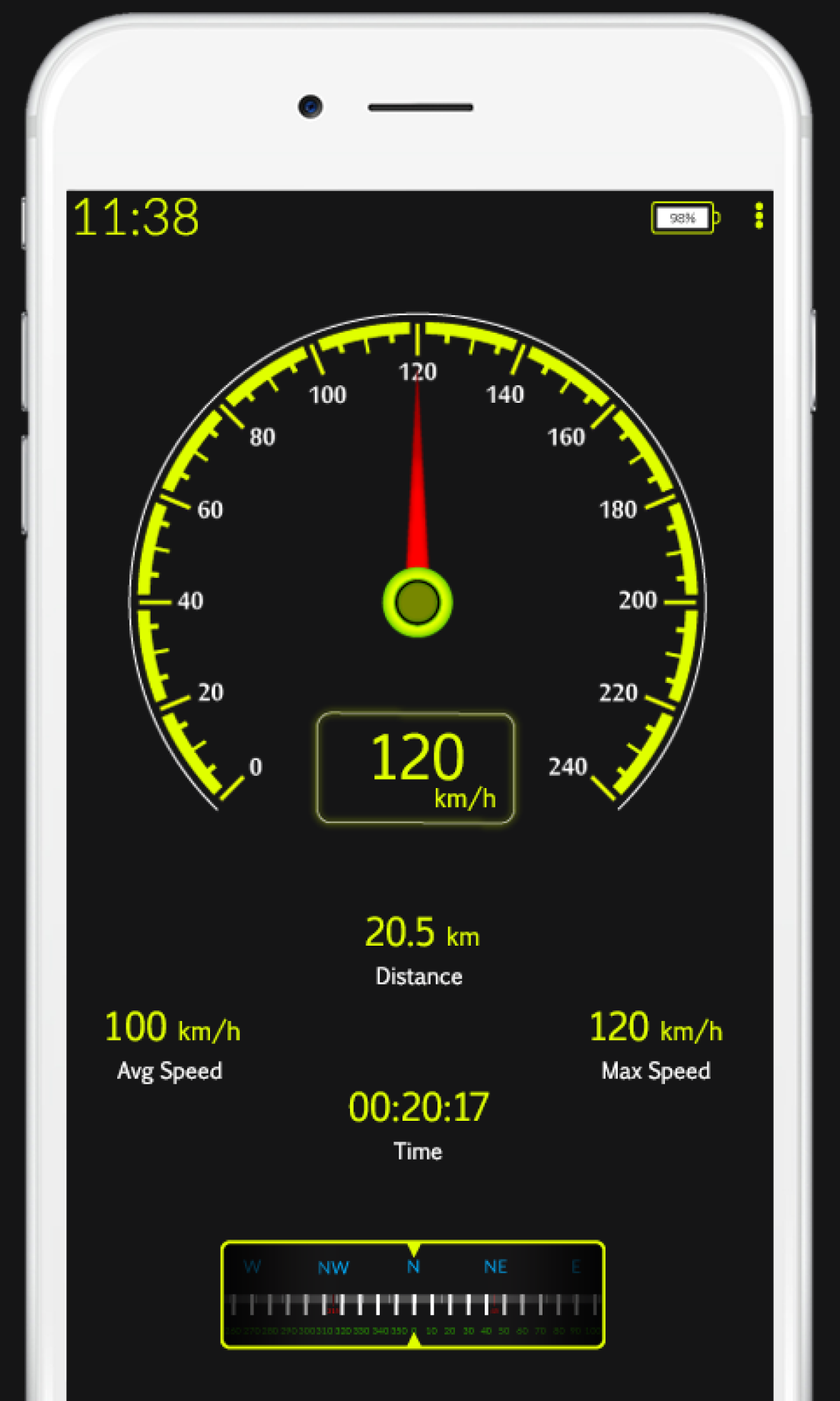 اسکرین شات 6 برنامه GPS Speedometer HUD - Odometer