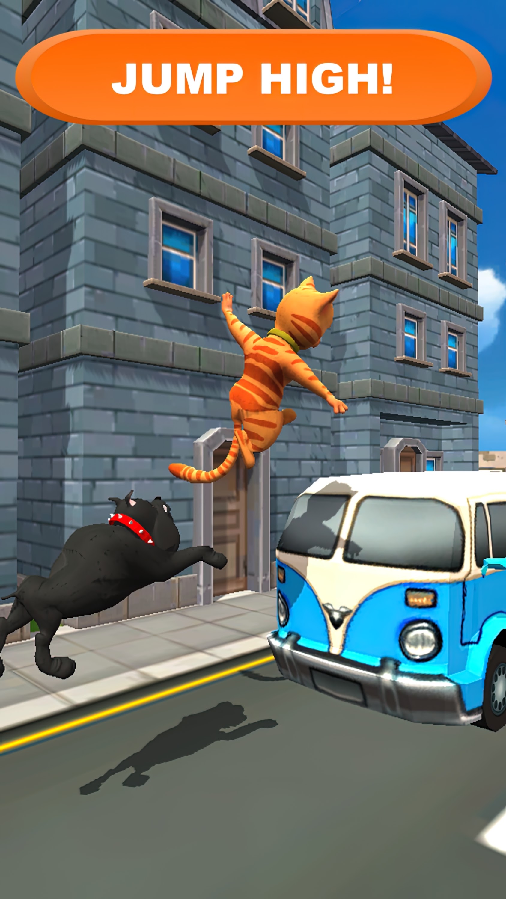 اسکرین شات 2 برنامه Cat Leo Run - Talking Cat Run