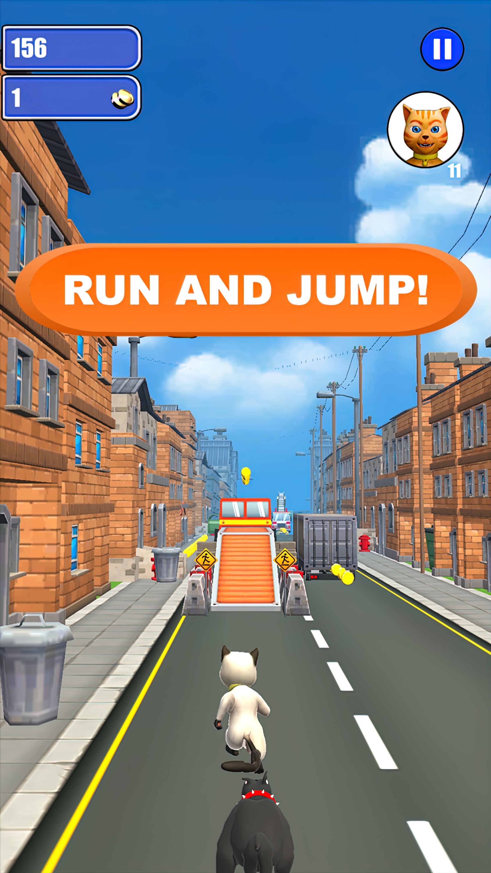 اسکرین شات 7 برنامه Cat Leo Run - Talking Cat Run