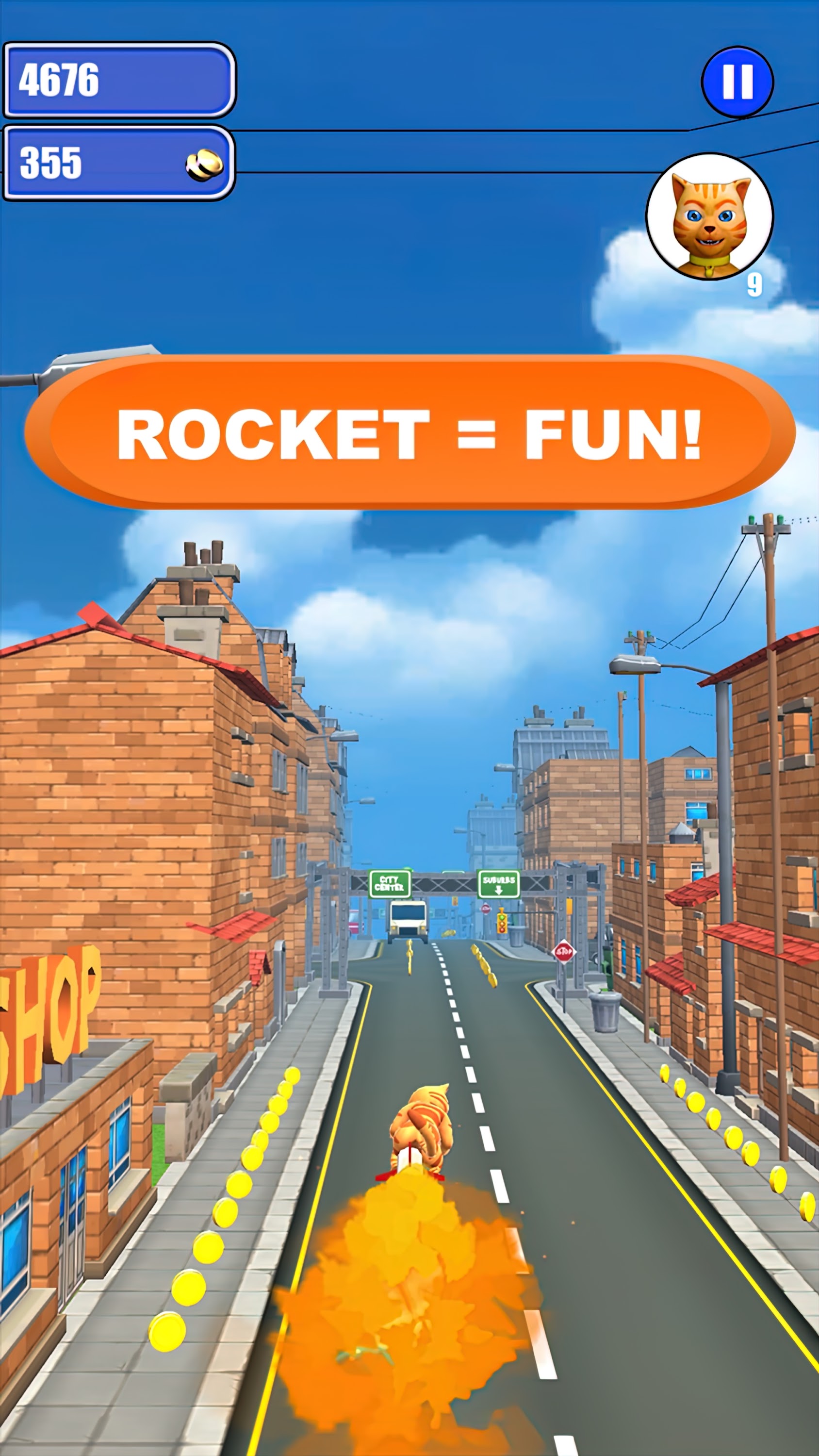 اسکرین شات 5 برنامه Cat Leo Run - Talking Cat Run