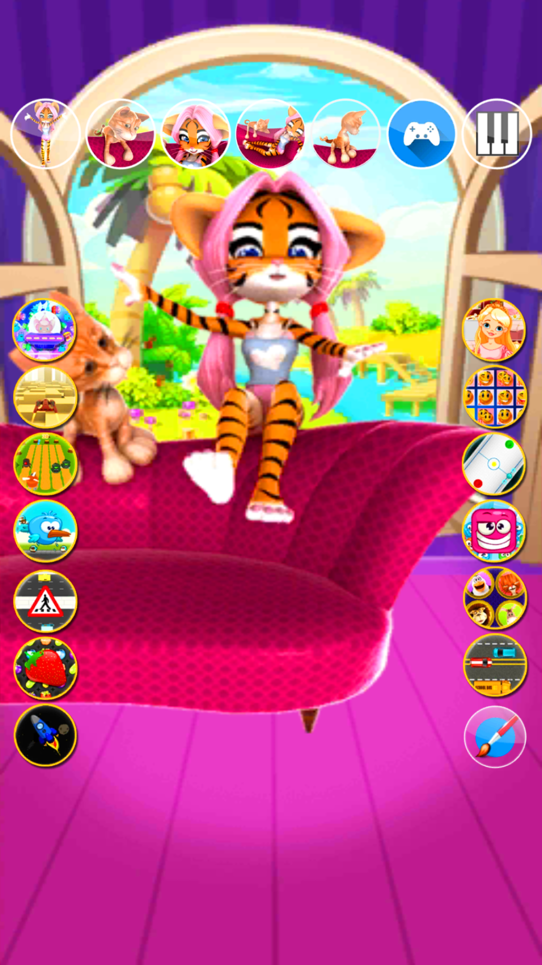 اسکرین شات 3 برنامه Cat: Talking Cat Virtual Pet