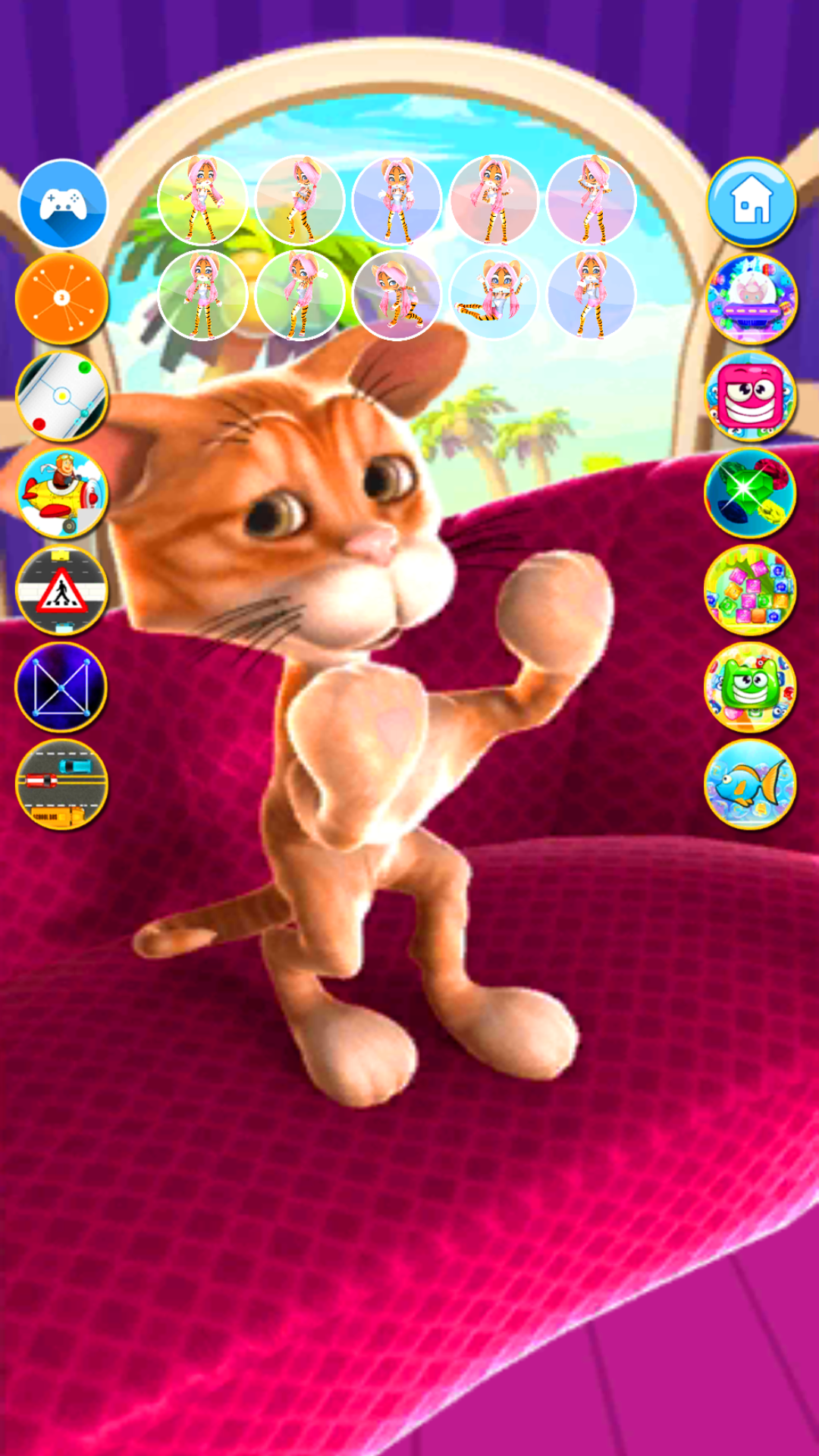اسکرین شات 4 برنامه Cat: Talking Cat Virtual Pet