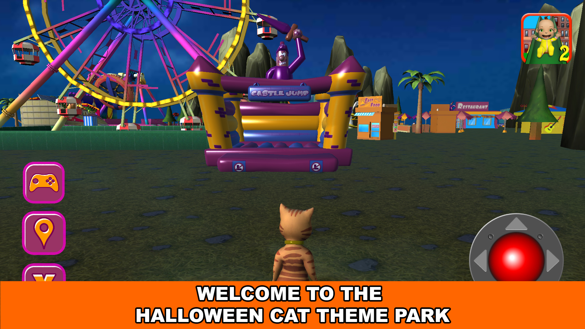 اسکرین شات 8 بازی Halloween Cat Theme Park 3D
