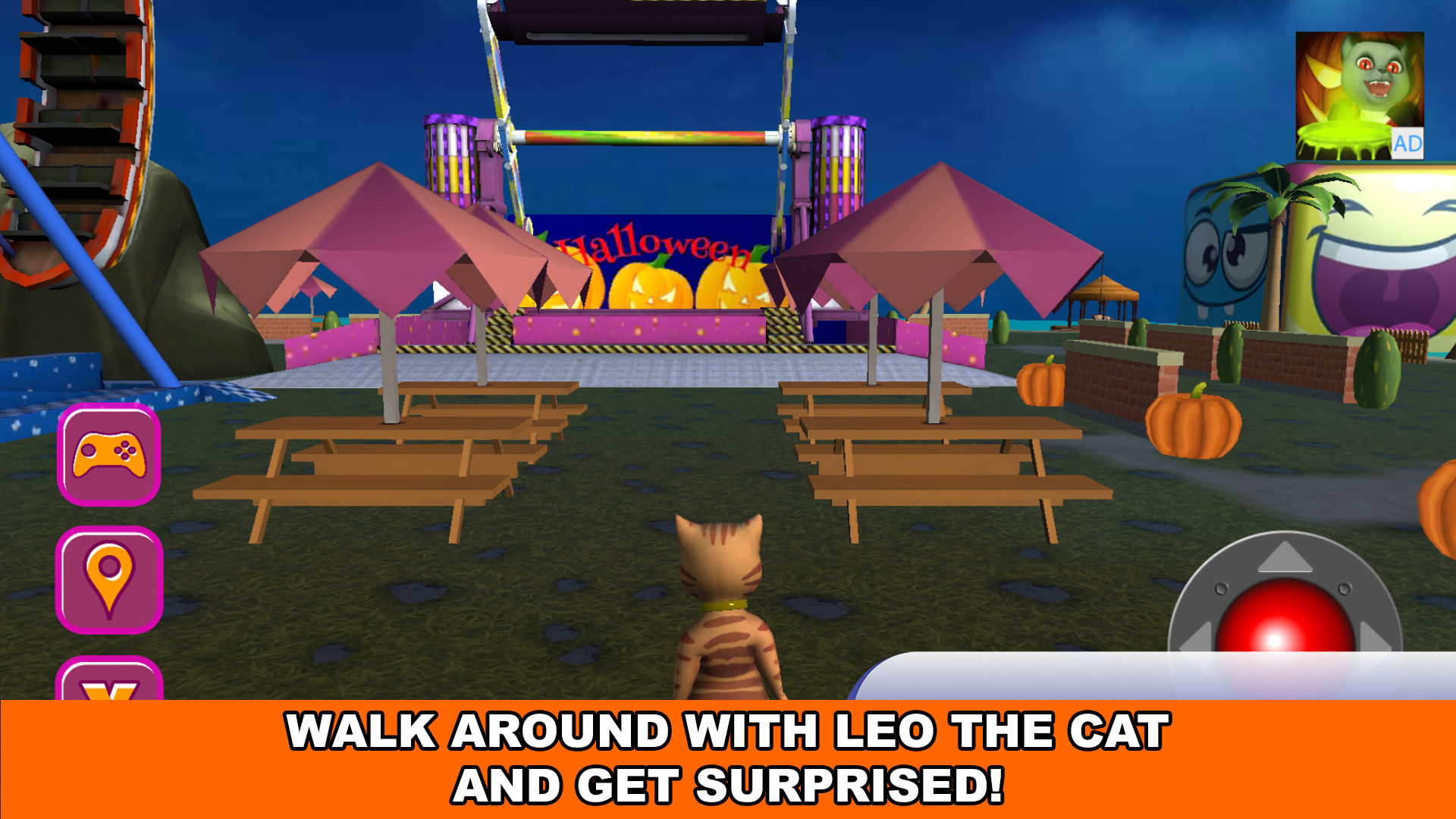 اسکرین شات 5 بازی Halloween Cat Theme Park 3D