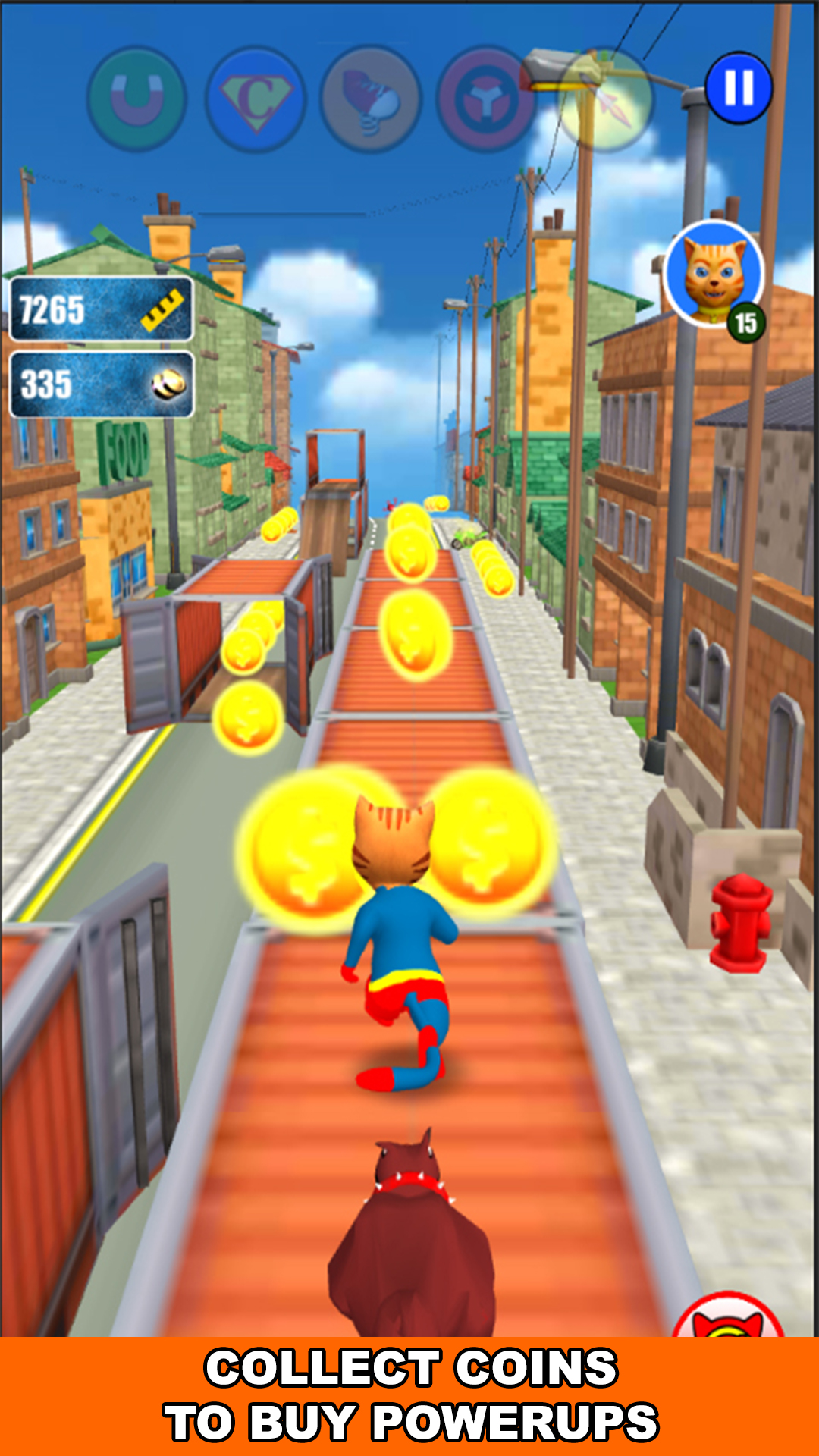 اسکرین شات 3 بازی Super Hero Cat Run