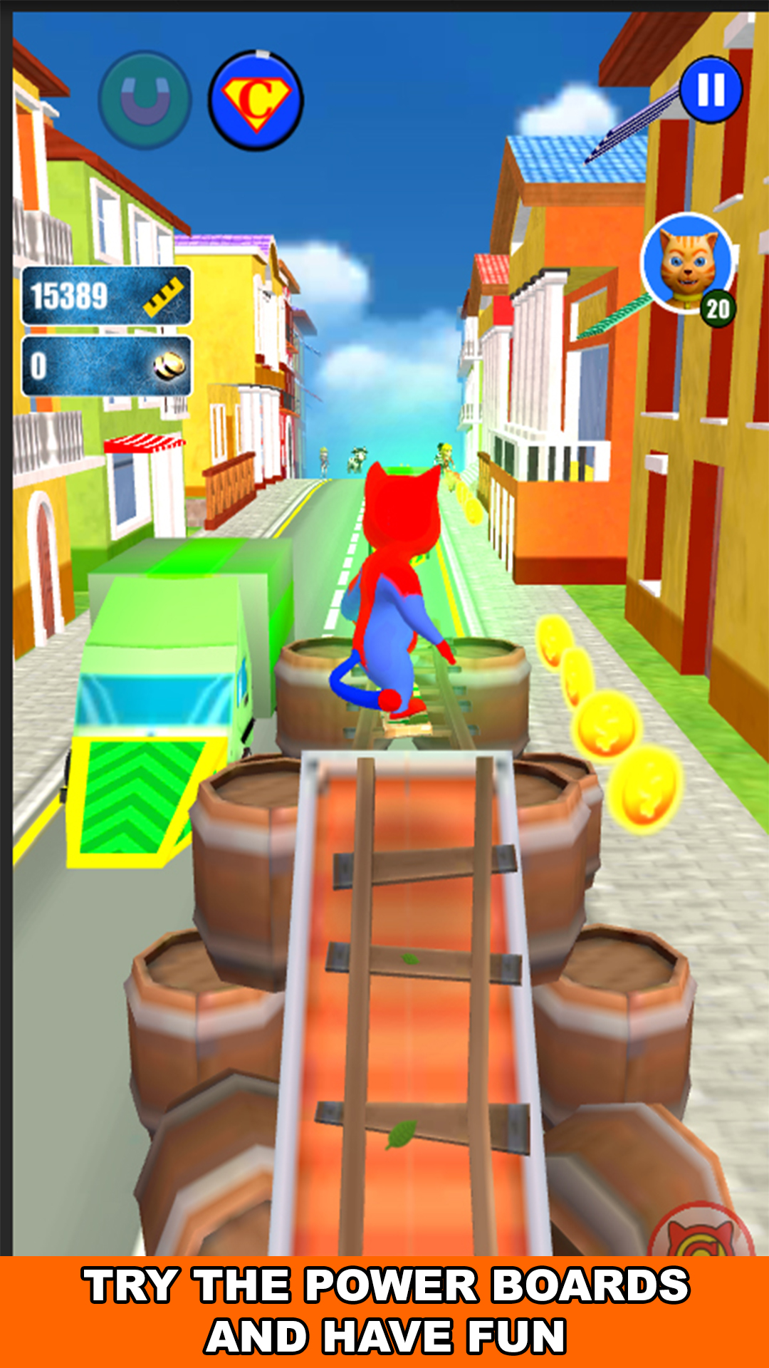 اسکرین شات 4 بازی Super Hero Cat Run