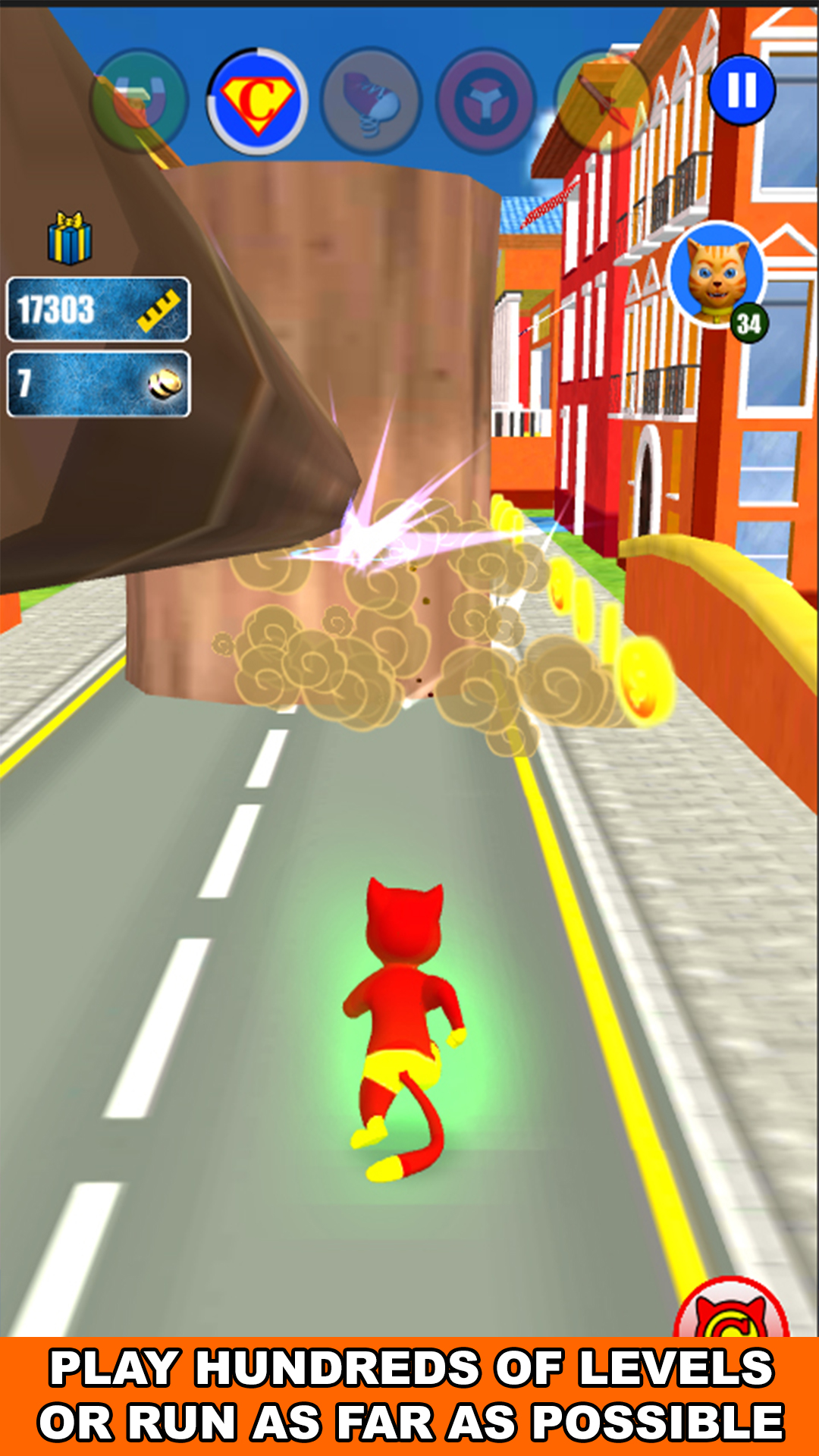 اسکرین شات 6 بازی Super Hero Cat Run