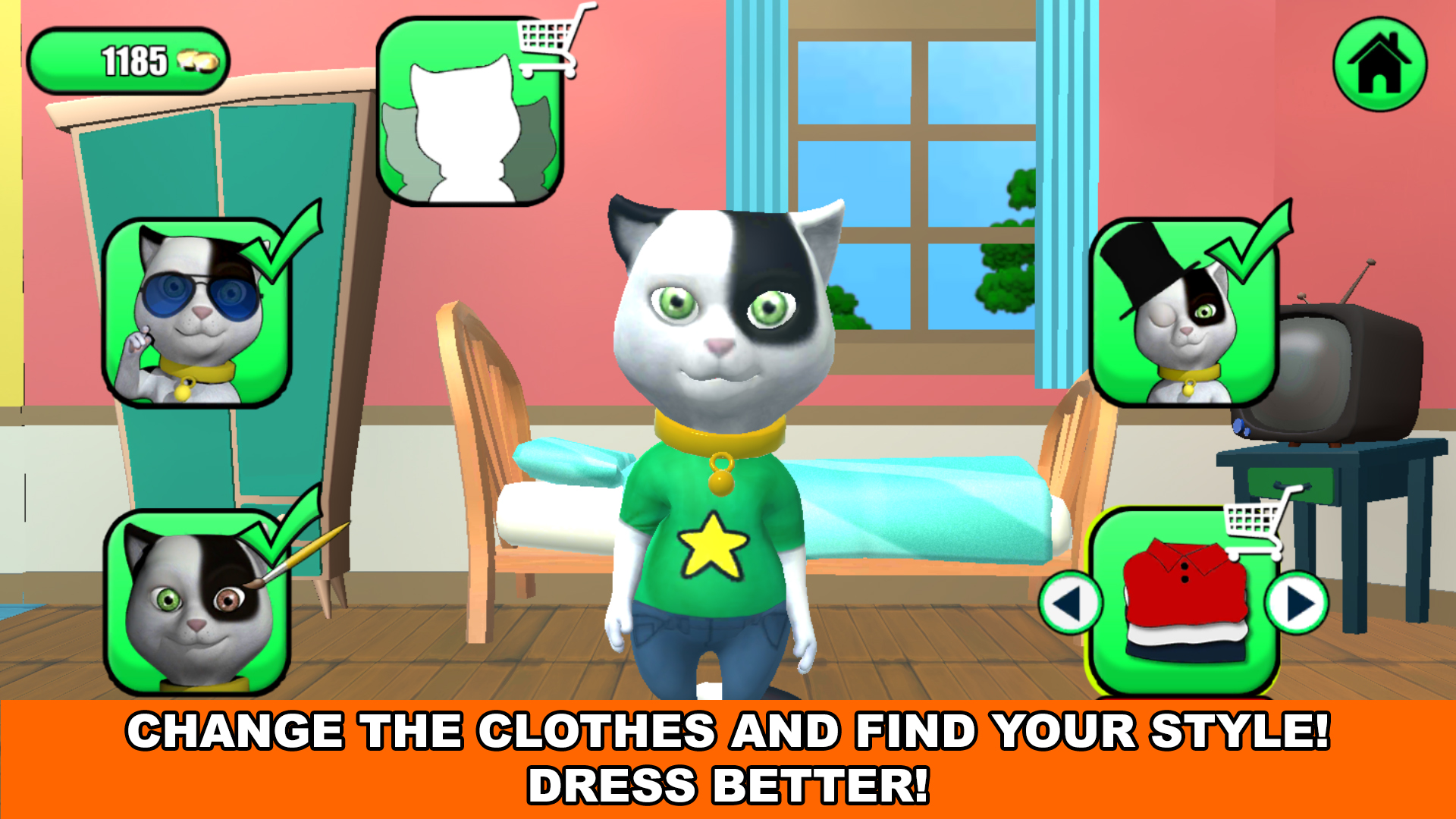 اسکرین شات 3 برنامه Talking Baby Cat Max Pet Games