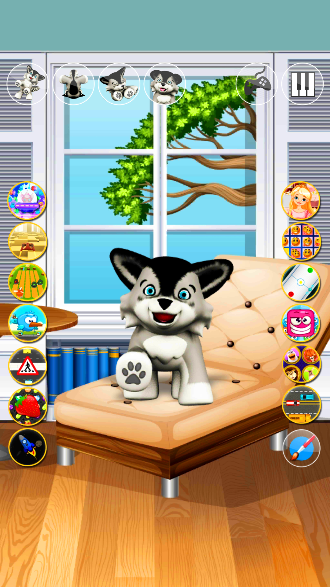اسکرین شات 2 برنامه Talking Dog Husky Puppy