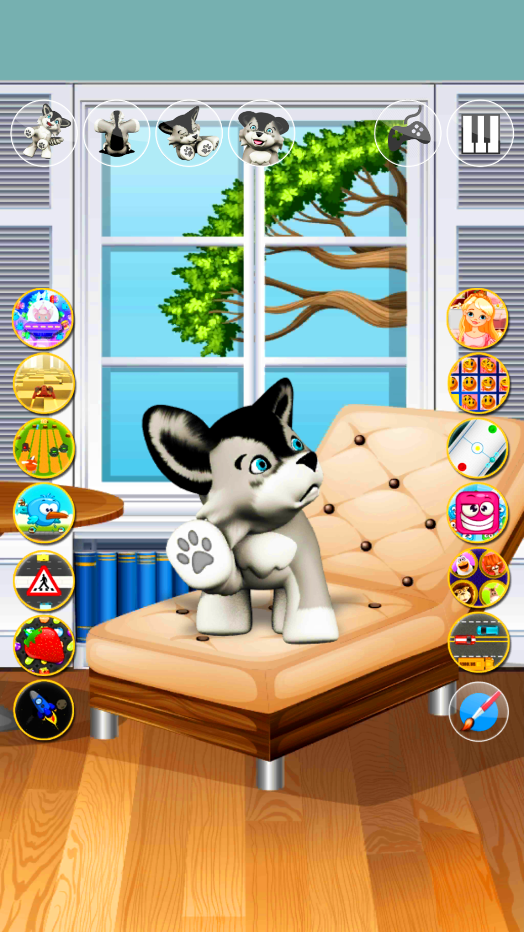 اسکرین شات 6 برنامه Talking Dog Husky Puppy