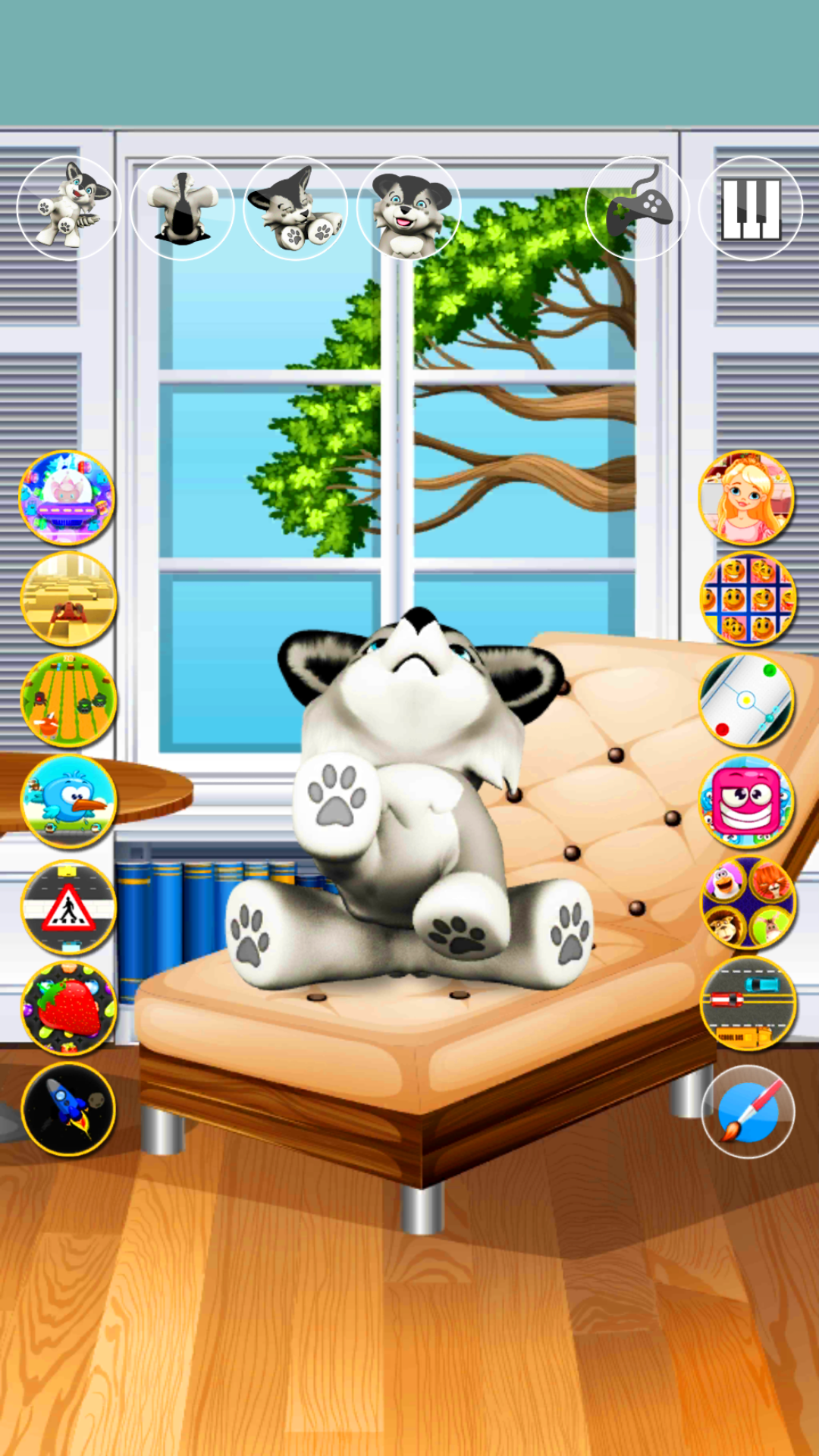 اسکرین شات 4 برنامه Talking Dog Husky Puppy