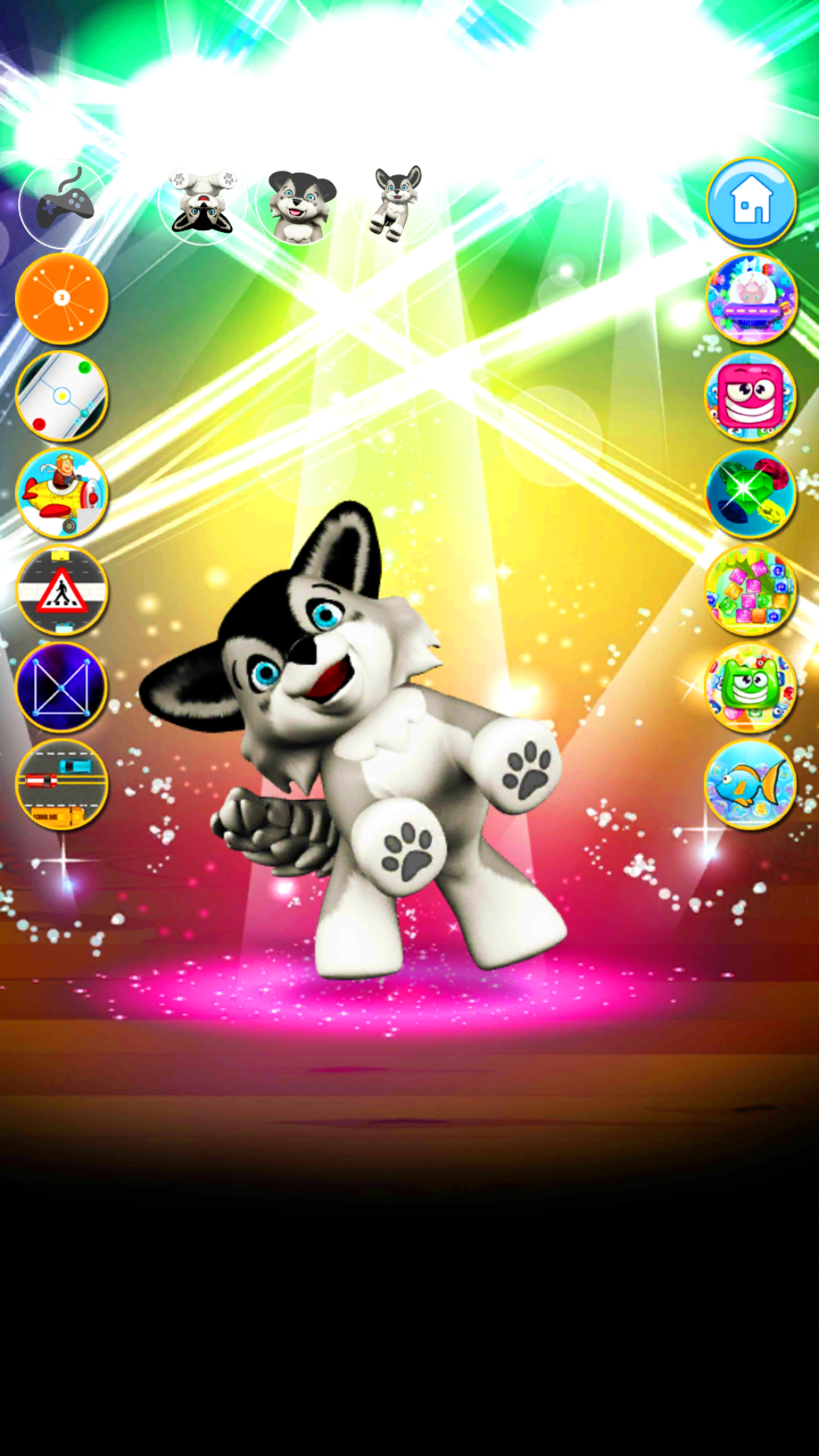 اسکرین شات 5 برنامه Talking Dog Husky Puppy