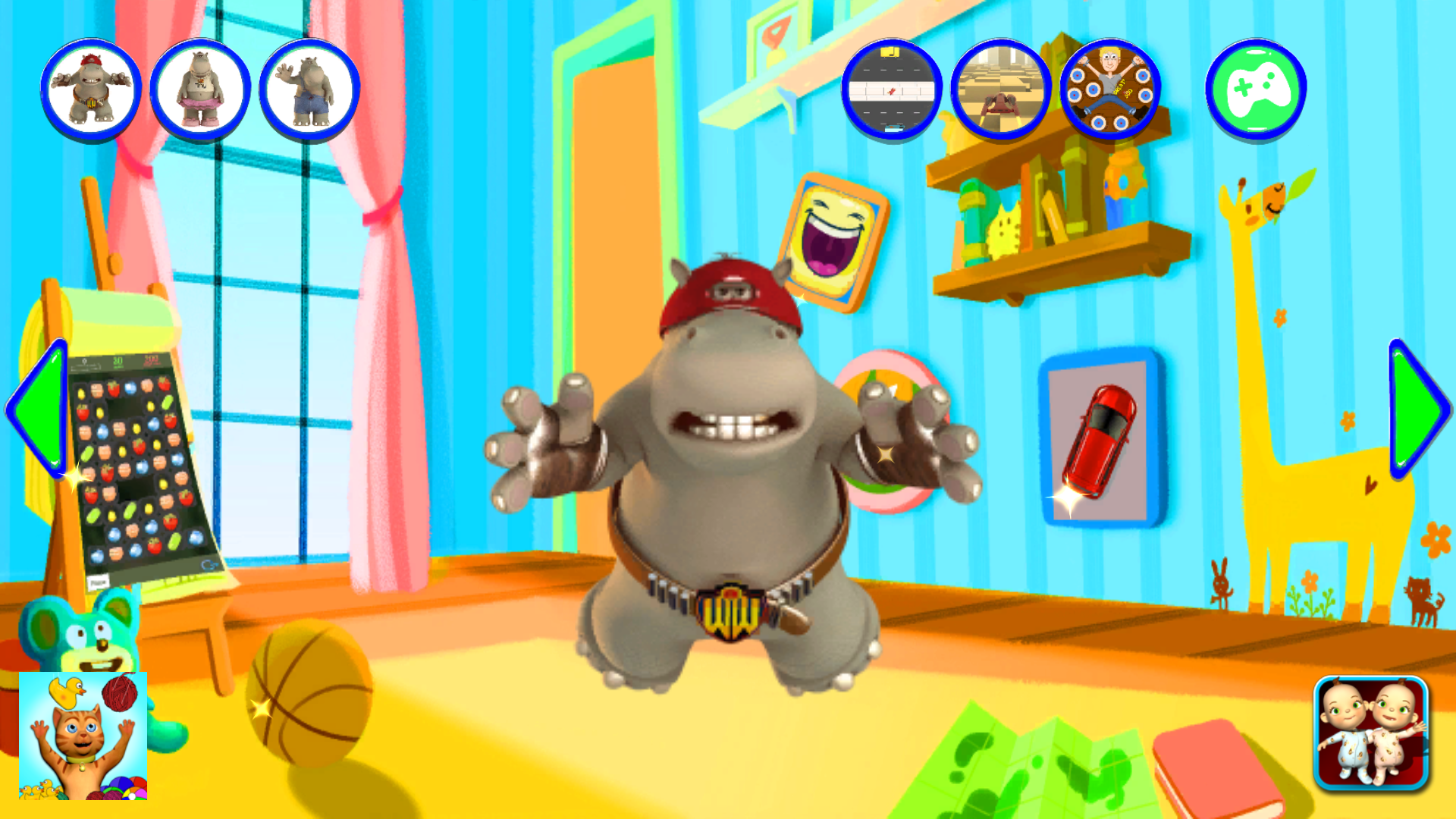 اسکرین شات 5 برنامه Talking Hippo Rock