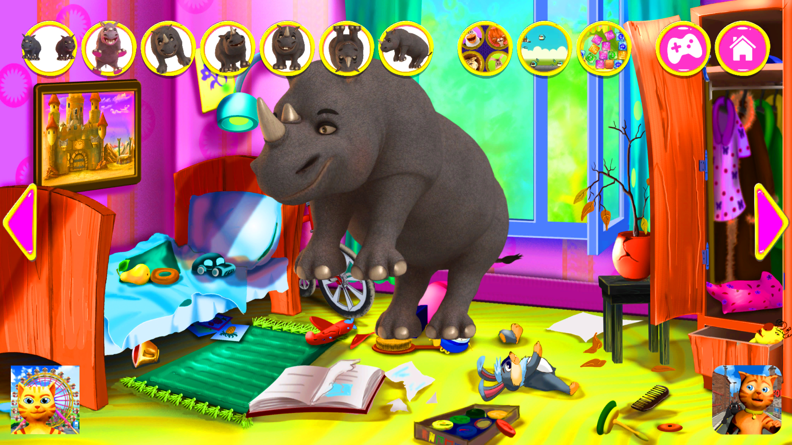 اسکرین شات 6 برنامه Talking Rhino Hero And Junior