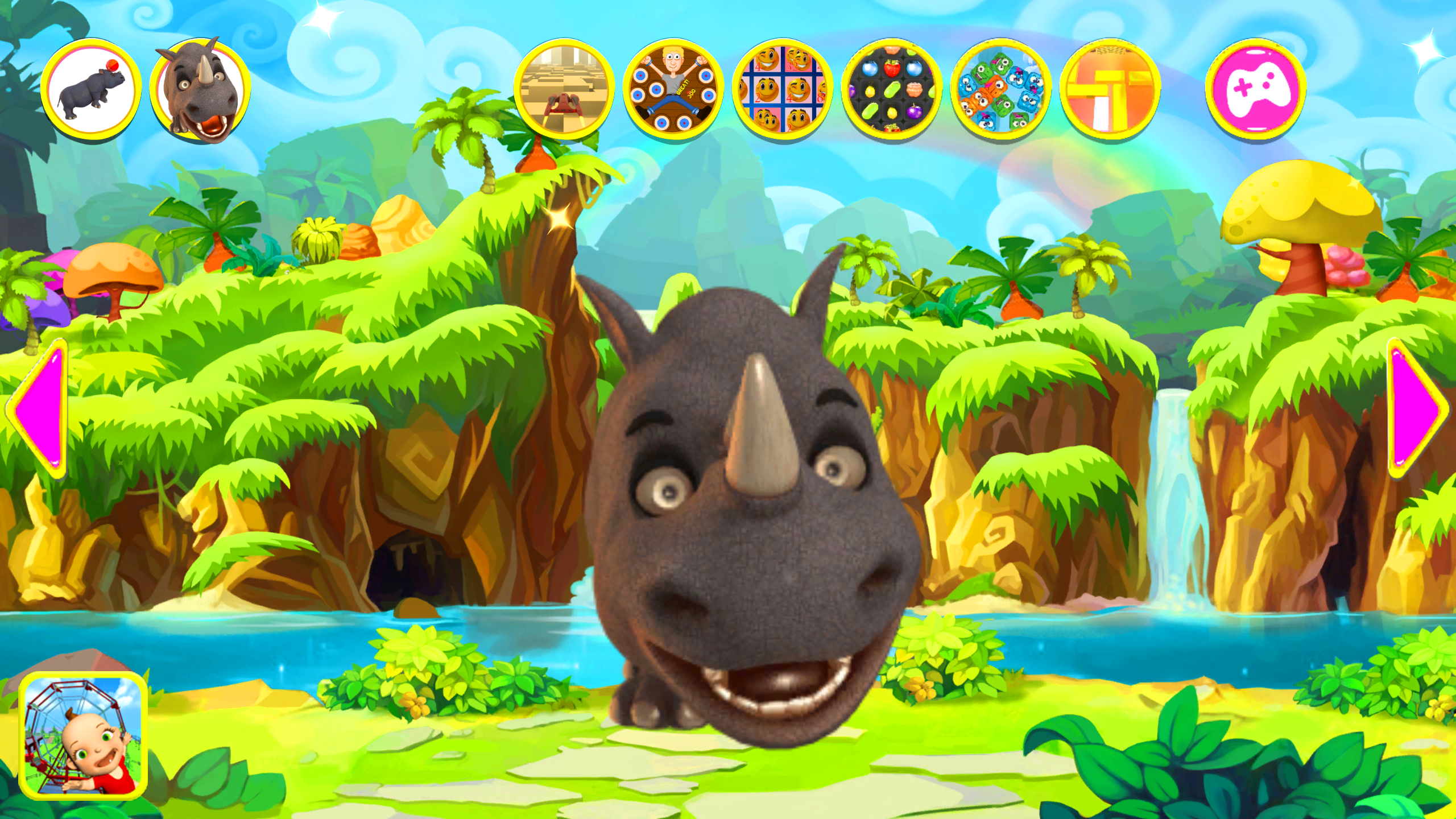 اسکرین شات 1 برنامه Talking Rhino Hero And Junior