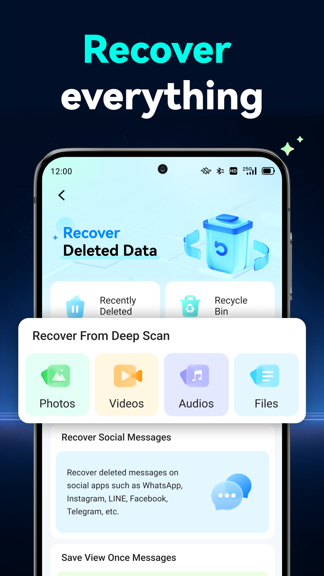 اسکرین شات 2 برنامه Dr.Fone: Photo & Data Recovery