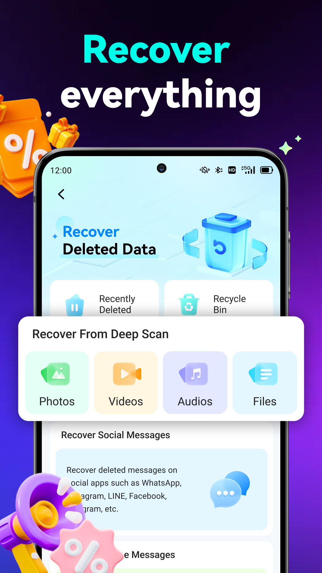 اسکرین شات 2 برنامه Dr.Fone: Photo & Data Recovery