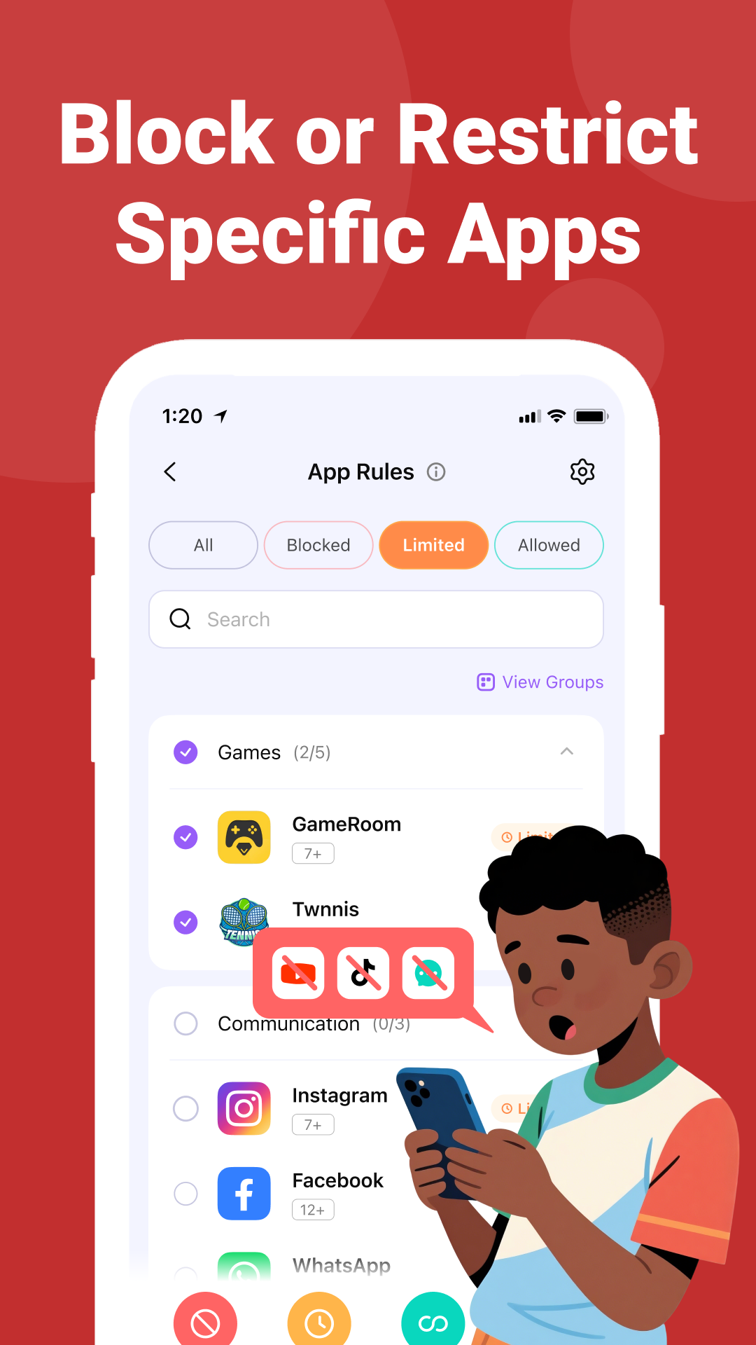 اسکرین شات 2 برنامه Parental Control App- FamiSafe