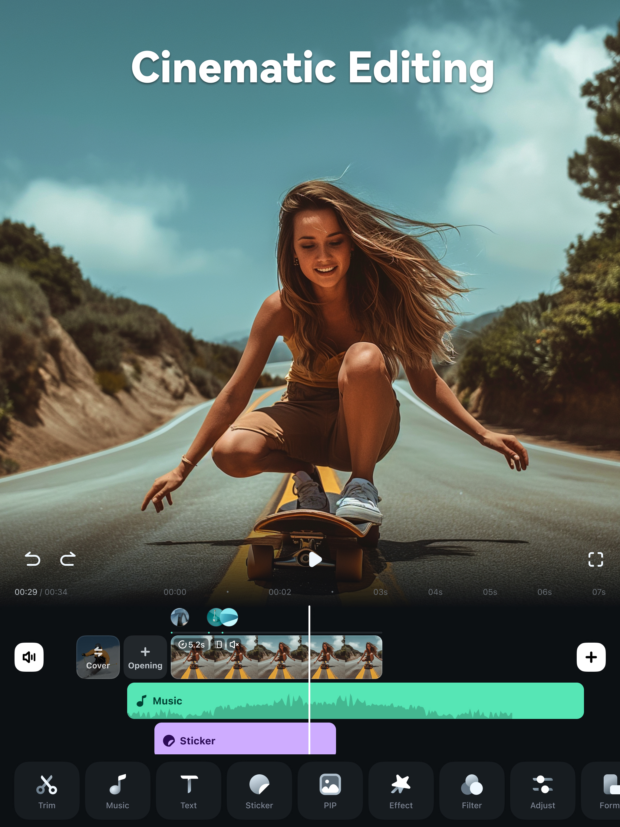 اسکرین شات 1 برنامه FilmoraHD - AI Video Creator