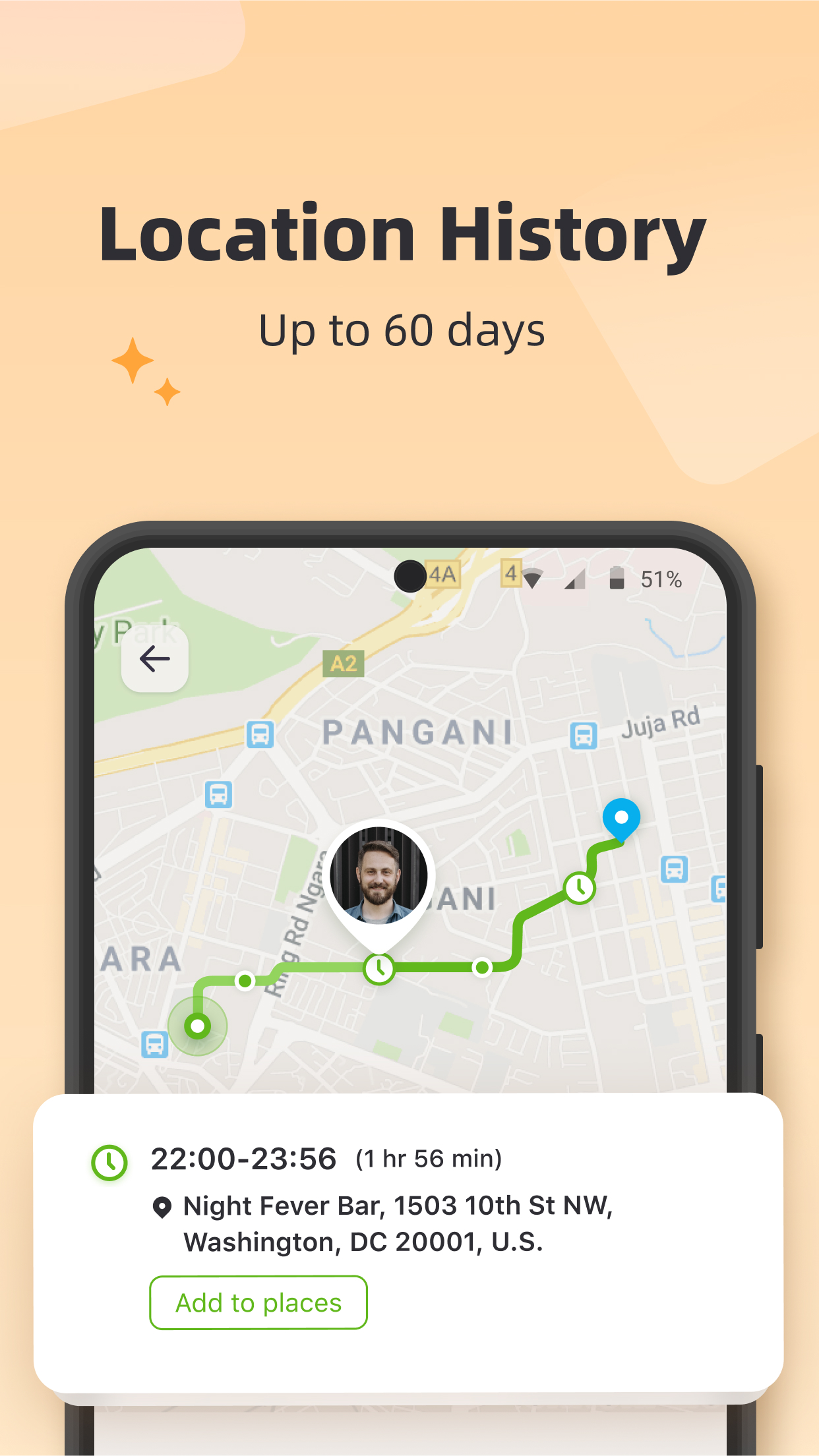 اسکرین شات 2 برنامه Geonection: Live GPS Tracker