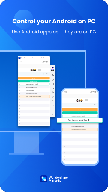 اسکرین شات 1 برنامه MirrorGo - Mirror Android scre