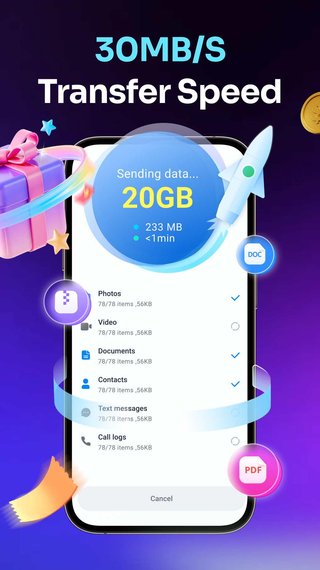 اسکرین شات 4 برنامه Data Transfer - MobileTrans