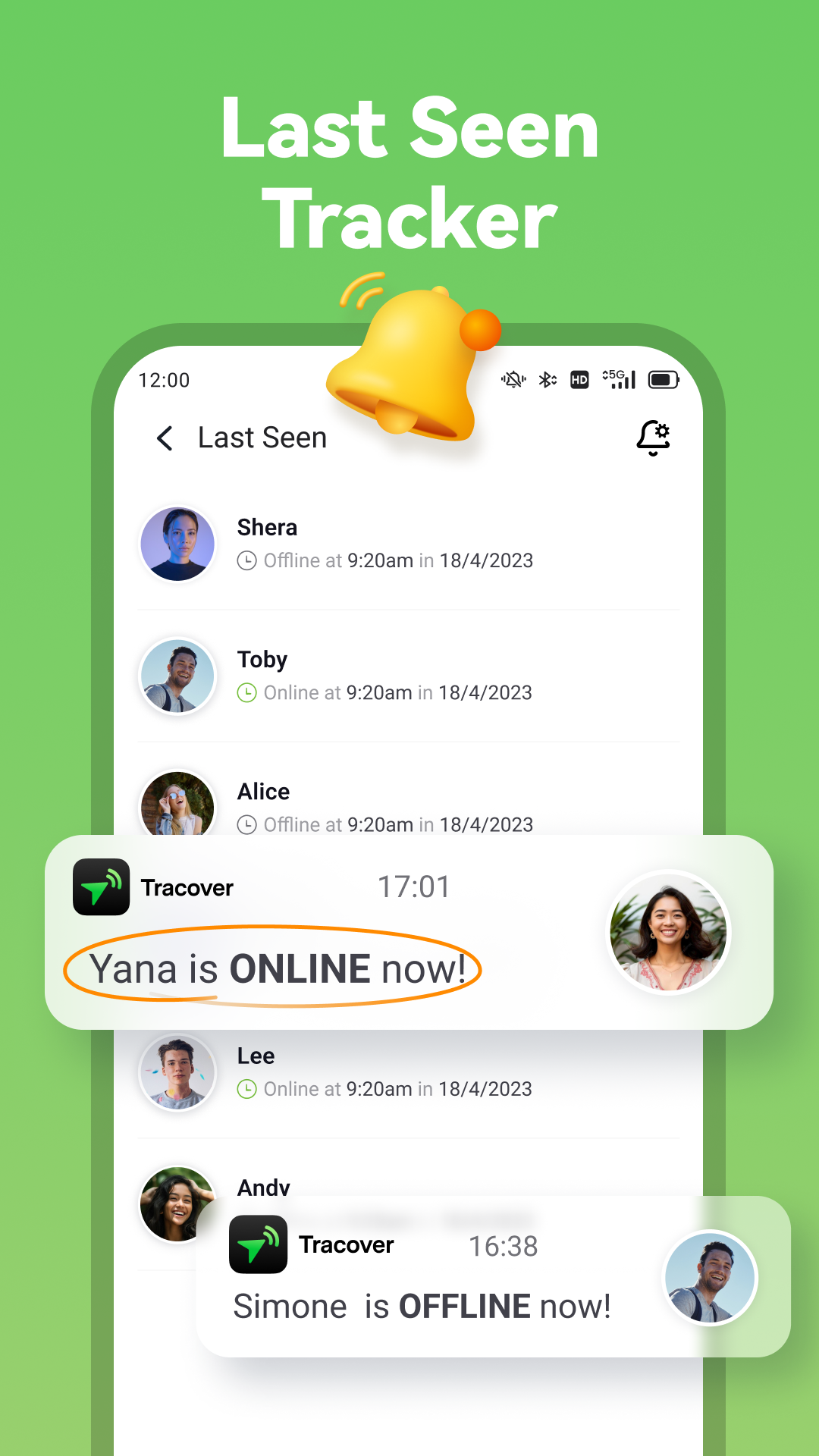 اسکرین شات 1 برنامه Tracover: Chat Track & Recover
