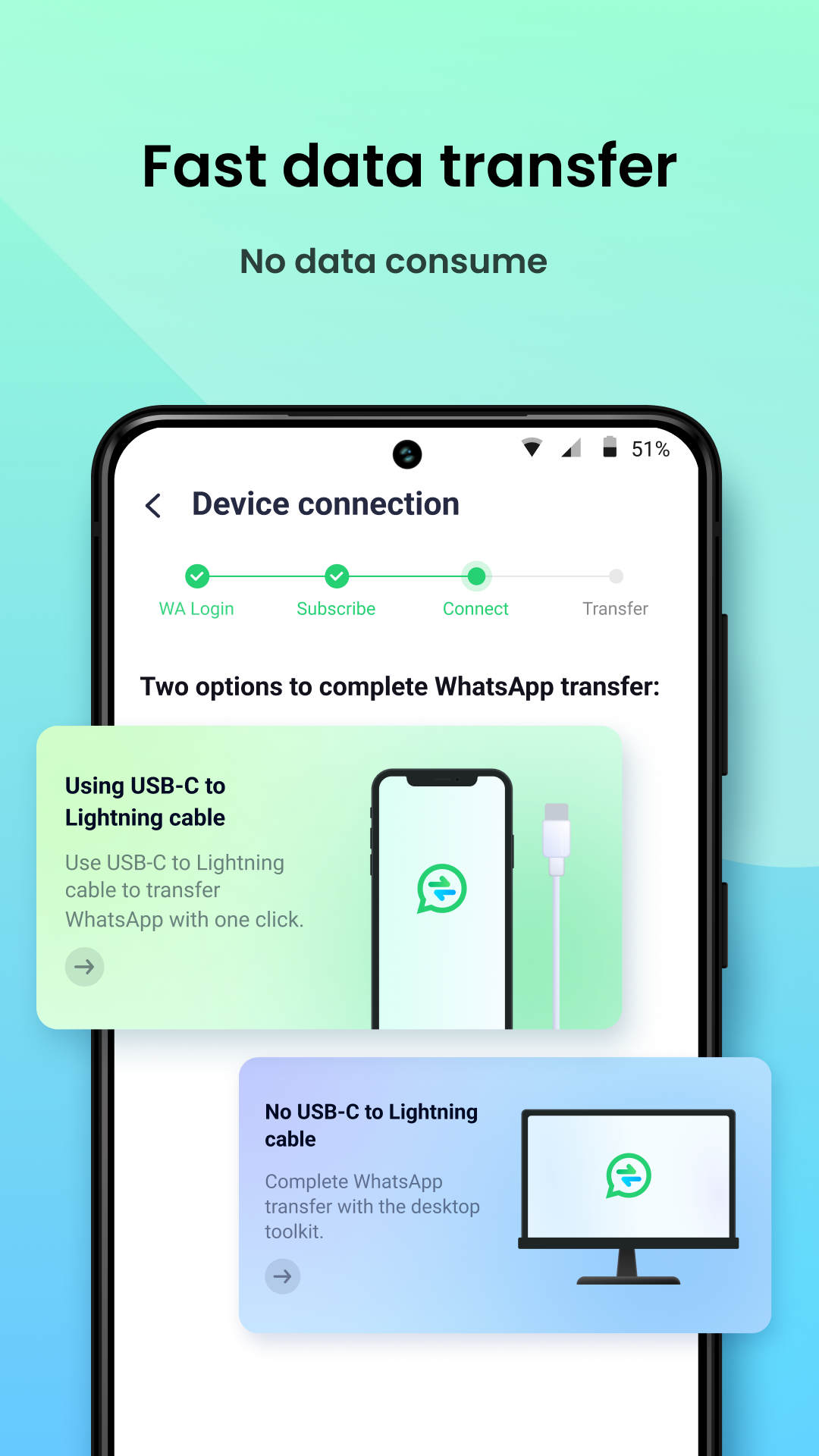 اسکرین شات 5 برنامه Mutsapper - Chat App Transfer