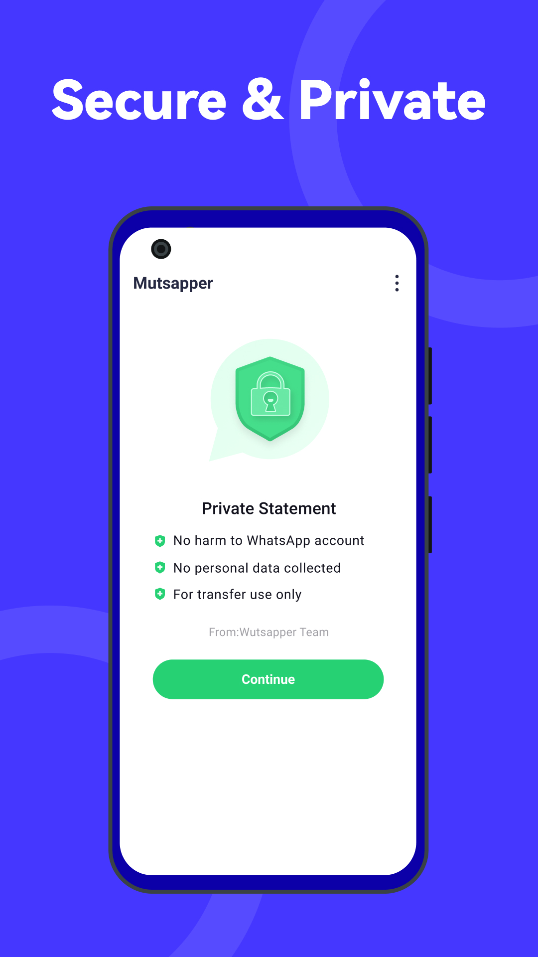 اسکرین شات 6 برنامه Mutsapper - Chat App Transfer