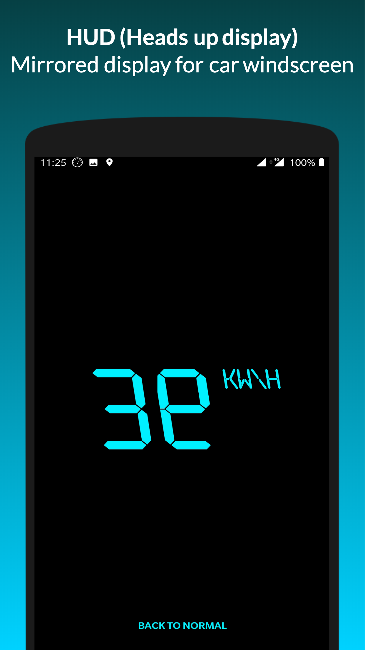 اسکرین شات 2 برنامه Speedometer GPS HUD