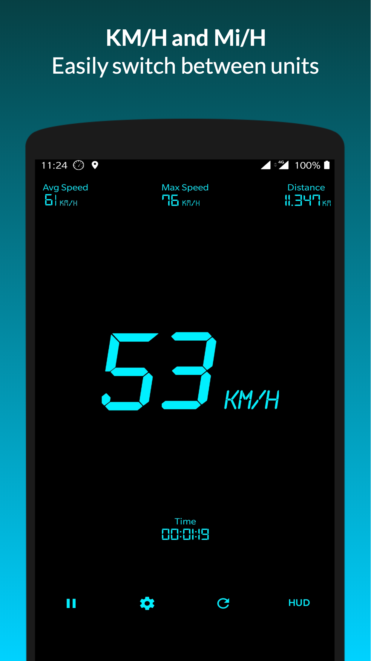 اسکرین شات 3 برنامه Speedometer GPS HUD