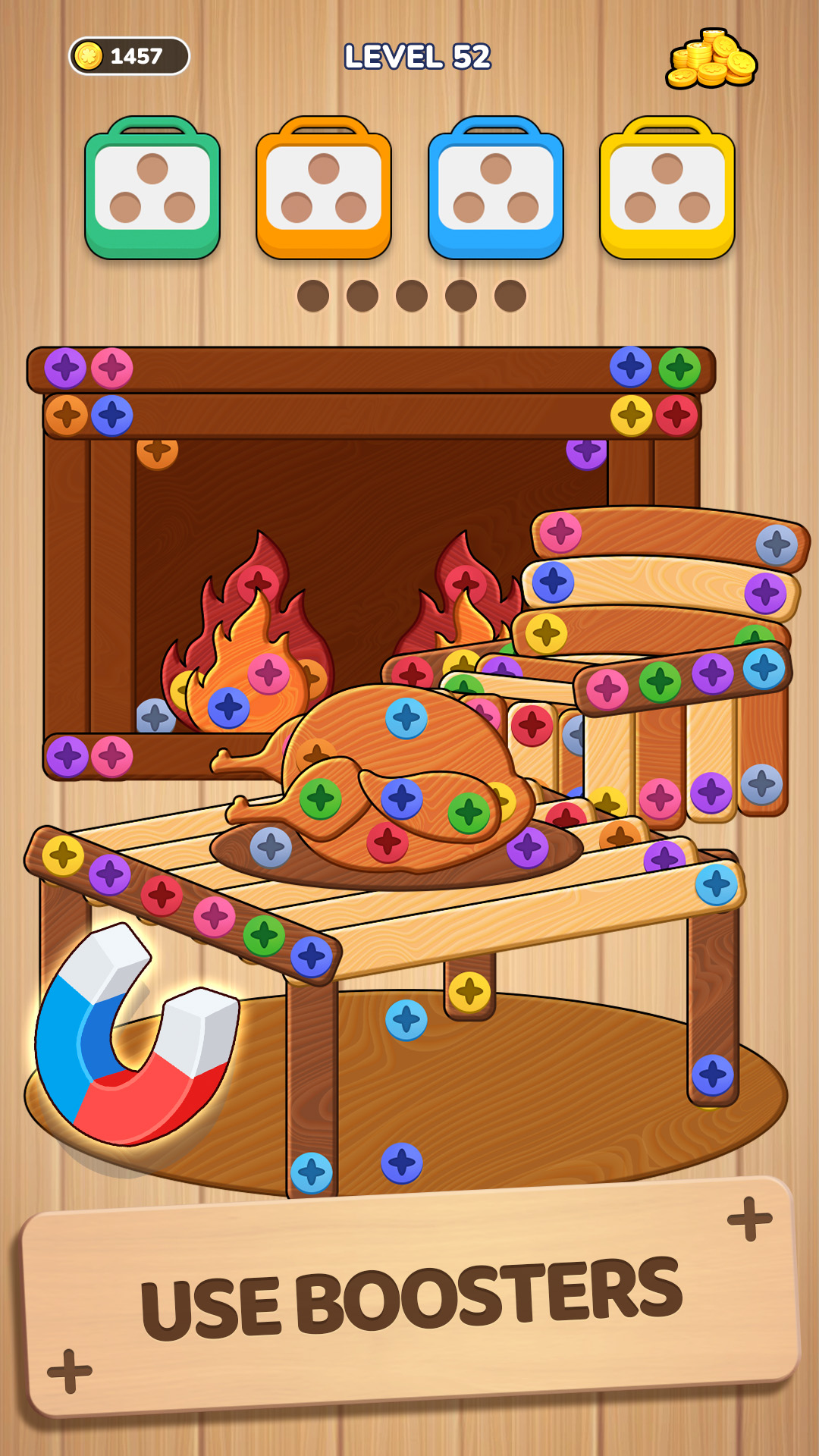 اسکرین شات 5 بازی Woodle Screw: Bank Day Chill